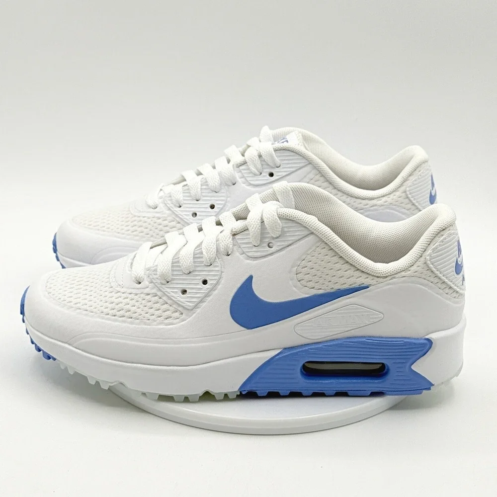 Nike Air Max 90 G Golf Shoes / Size 9 Womens / White Royal Pulse HV9305-100, New